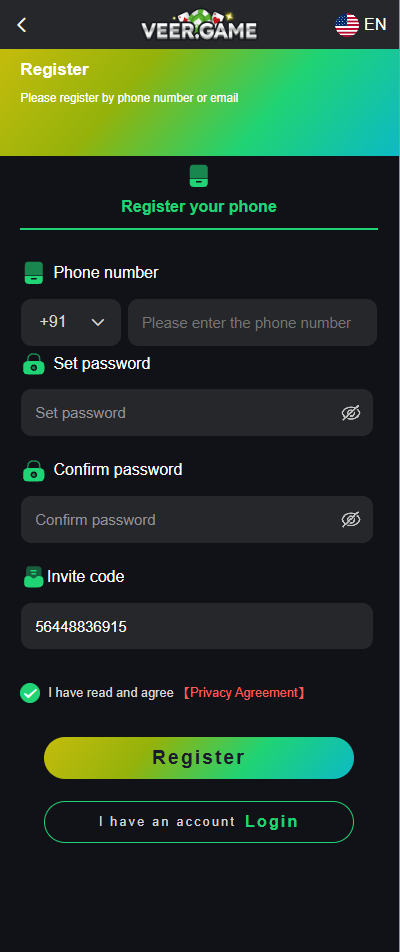 Veer Game Data Protection and User Privacy Registration